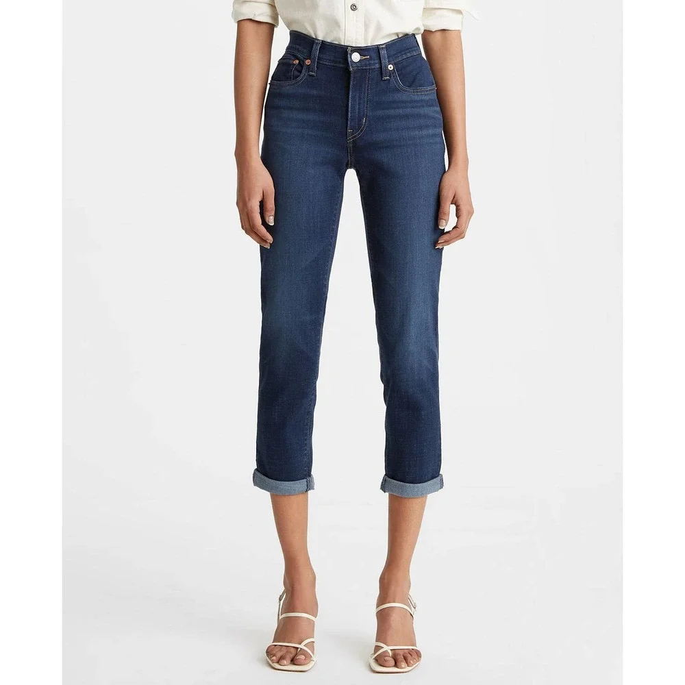LEVI'S Women's Relaxed Boyfriend Tapered-Leg Jeans Cobalt Layer Size 32